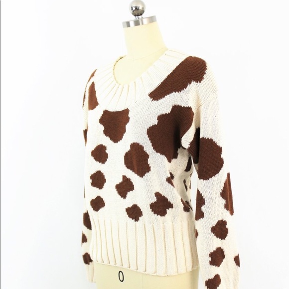 SOLD-Vintage “Moo” Knit Sweater - Picture 6 of 6